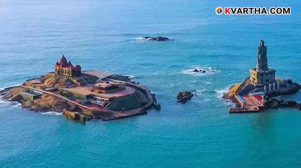 Kanyakumari Devi Temple at the confluence of three seas.