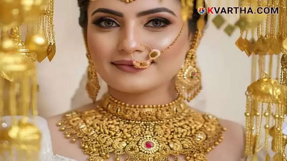  Bride Representing Gold Price Soars to Record High in Kerala