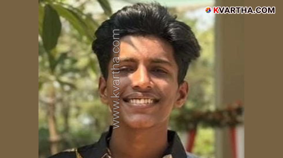 Photo of Asthik Raghav, medical student who drowned in Kannur.