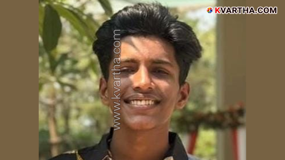 Photo of Asthik Raghav, medical student who drowned in Kannur.