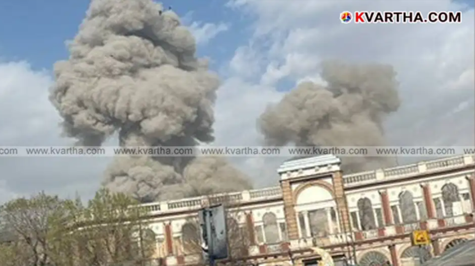 Security personnel at an airport following a security alert or attack.