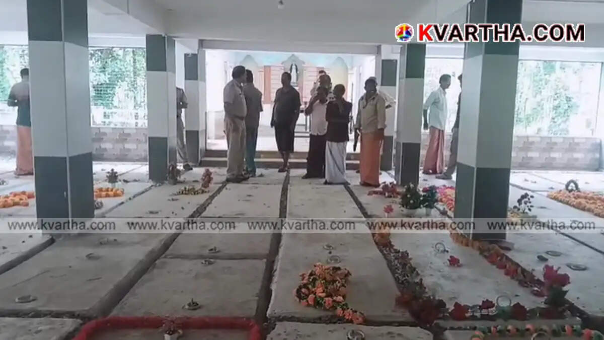 Conceptual image of police investigation at a cemetery.
