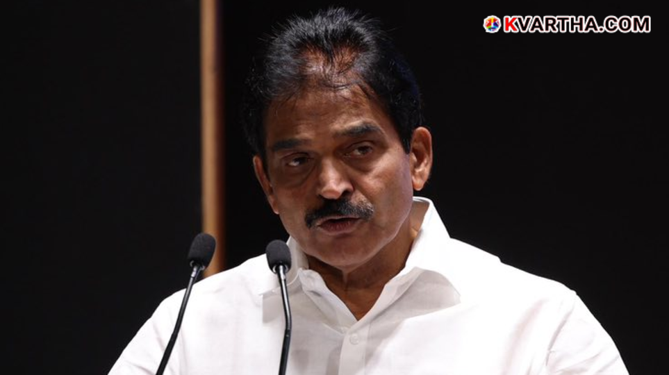 KC Venugopal speaking to media at Guruvayoor