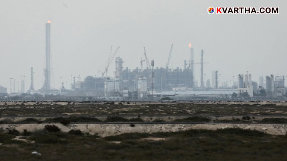  Illustrative image of an LNG terminal with smoke or damage representing the Qatar energy crisis.