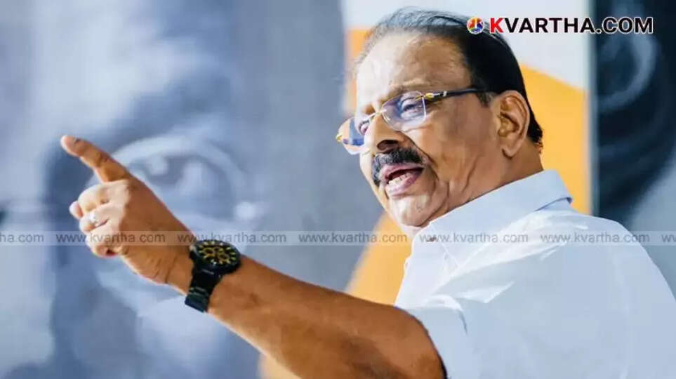 Portrait of K. Sudhakaran, Member of Parliament.