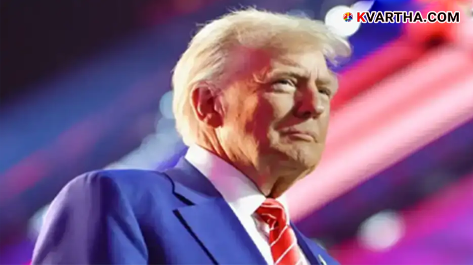  US President Donald Trump addressing a gathering.