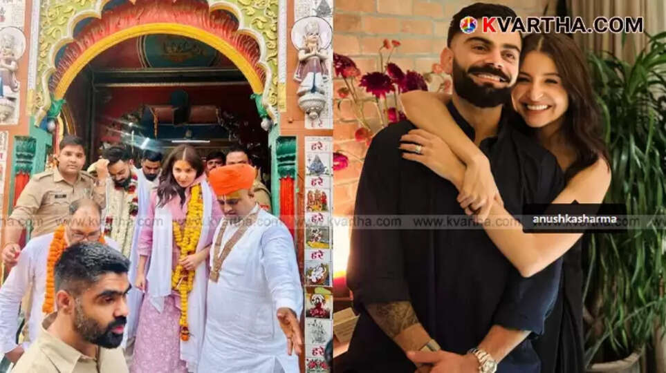 Virat Kohli and Anushka Sharma praying at the Ram Temple in Ayodhya.