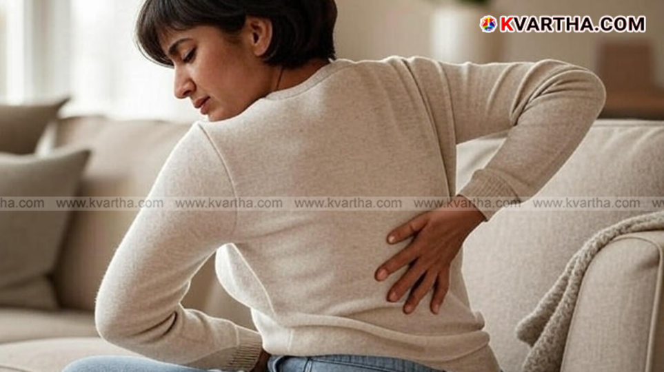 A person suffering from severe back pain, a common health issue.