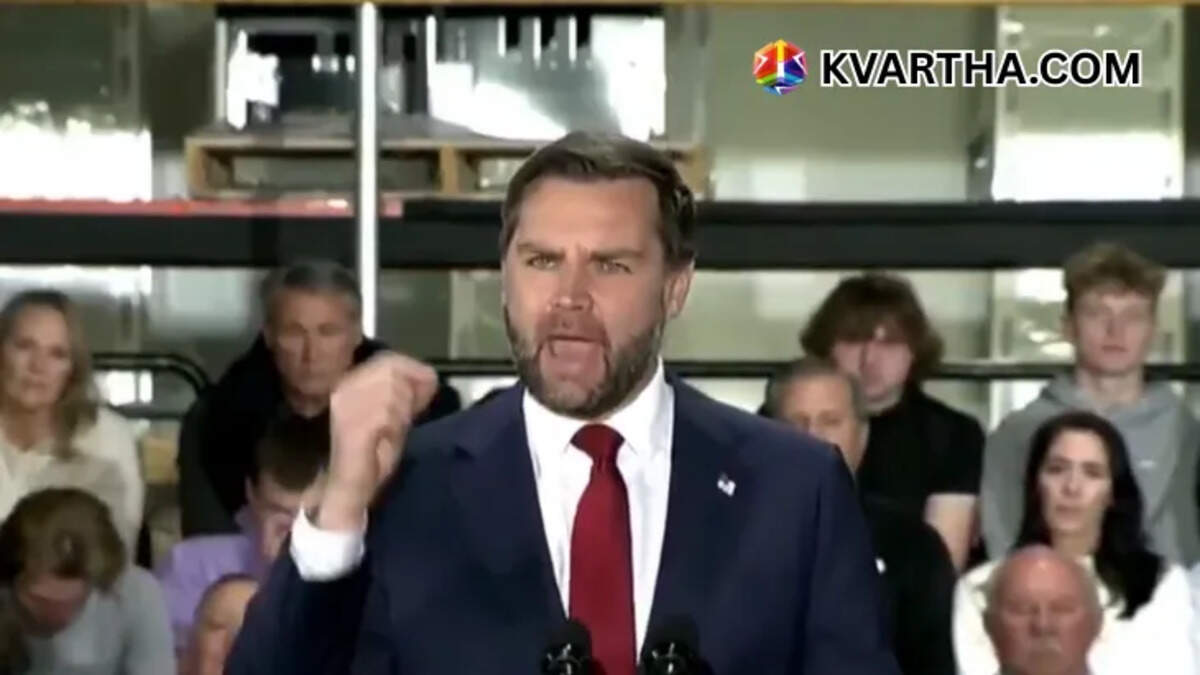 US Vice President JD Vance talks