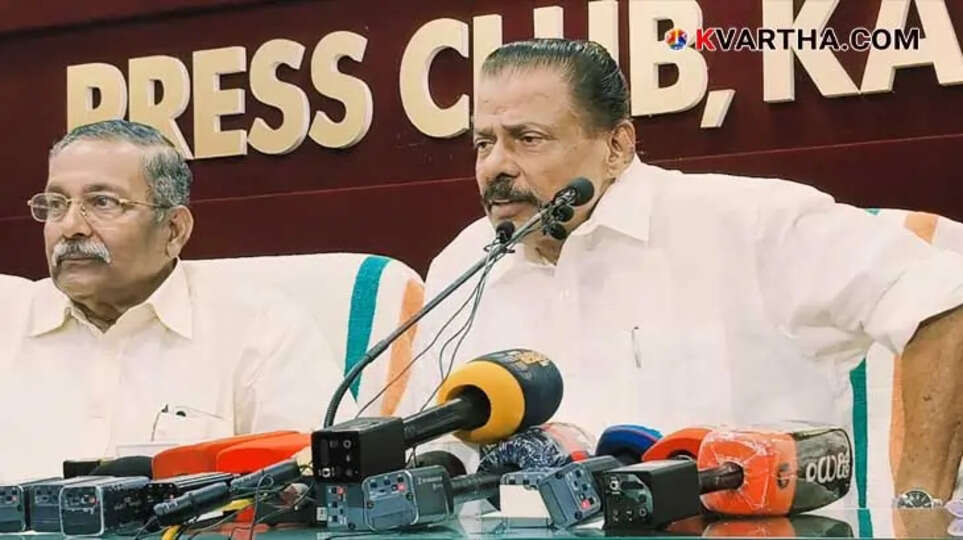 MV Govindan addressing a press conference.