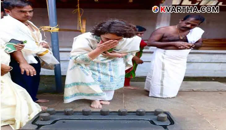 Priyanka Gandhi visits Thirunelli Temple in memory of her father