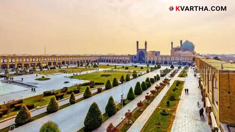 Historic Naqsh-e Jahan Square in Isfahan, Iran, showcasing Persian architecture.