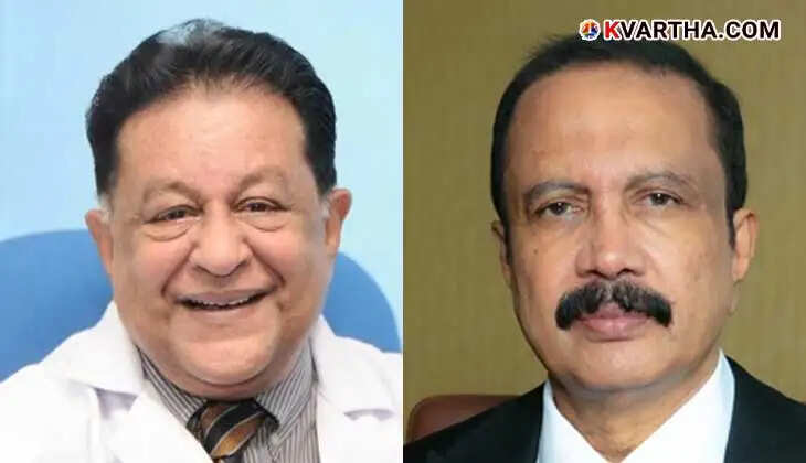Dr. K.M. Cherian, renowned cardiologist and Padma Shri recipient, Dr. Azad Moopen, founder and chairman of Aster DM Healthcare.