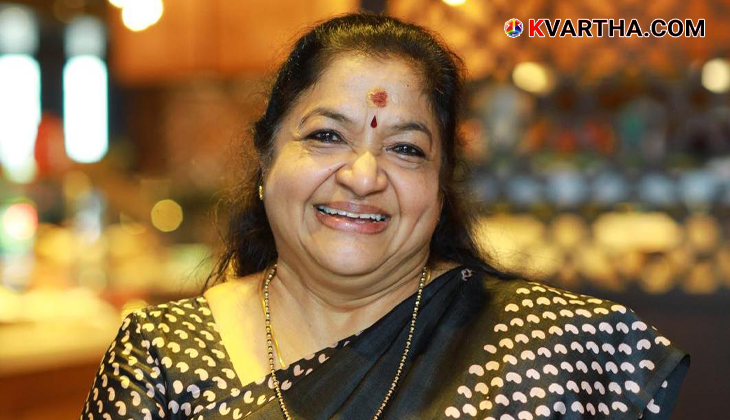Playback singer K.S. Chithra speaking to the media in Dubai.