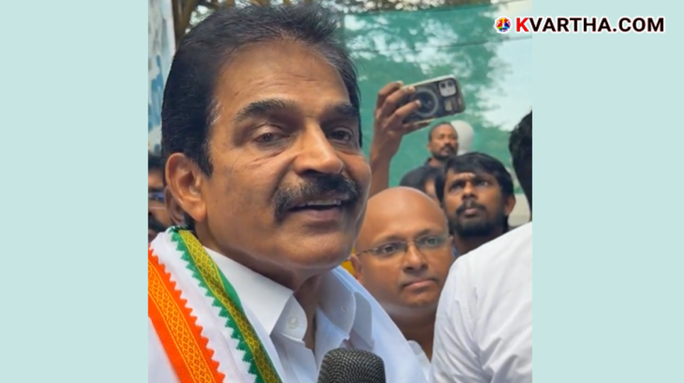 AICC General Secretary KC Venugopal speaking to the media in Thiruvananthapuram regarding MNREGA protest.