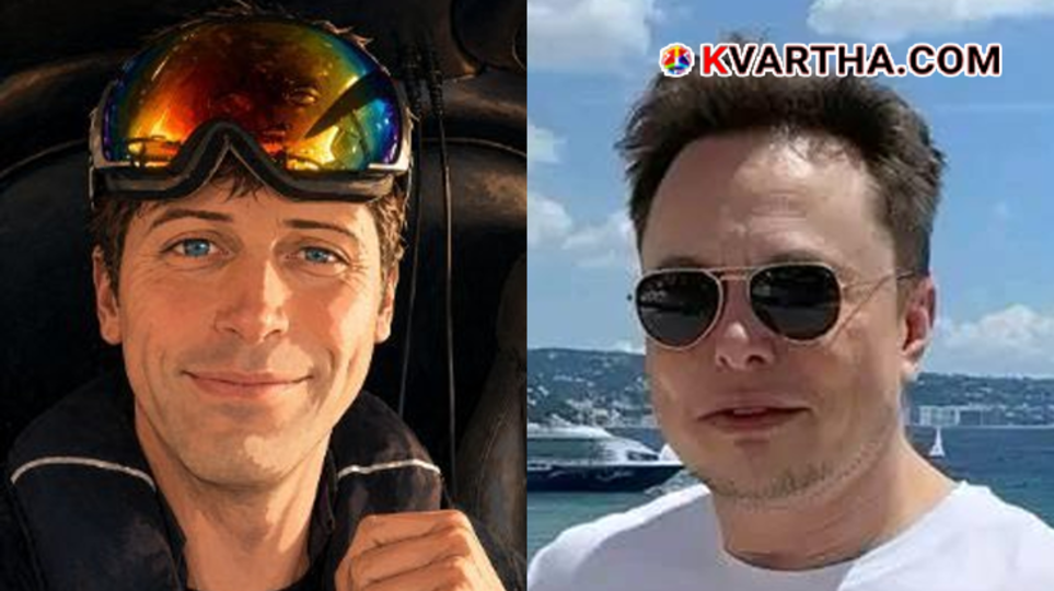  A comparative profile layout featuring tech billionaire Elon Musk and OpenAI Chief Executive Officer Sam Altman.