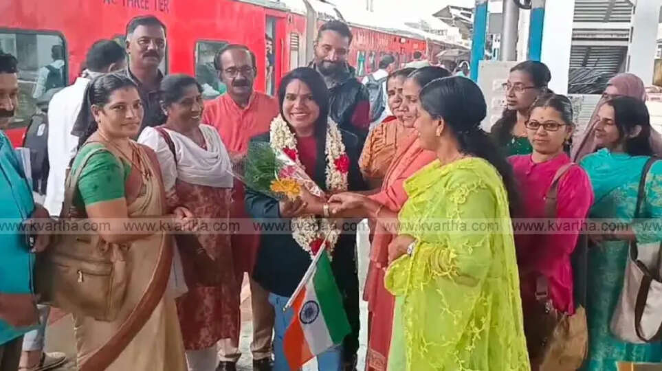 Haseena Aliyambath from Kannur sets a new record in 20,000 meters race walk at the Masters Athletics Championship in Sweden.