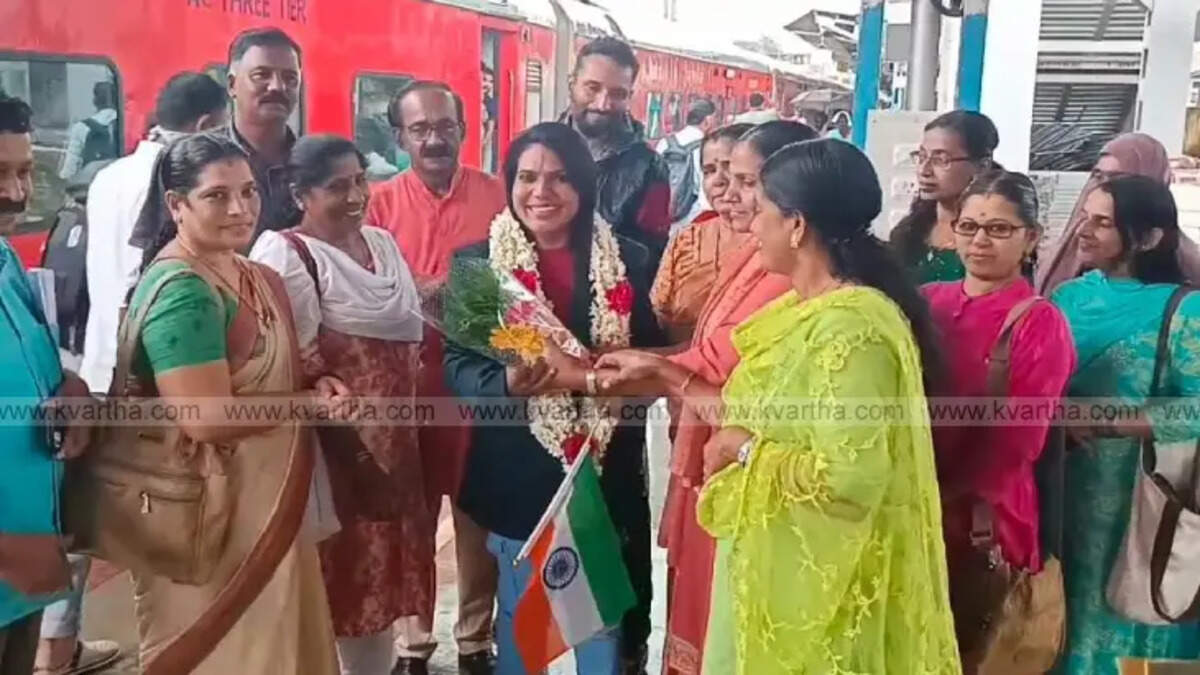 Haseena Aliyambath from Kannur sets a new record in 20,000 meters race walk at the Masters Athletics Championship in Sweden.