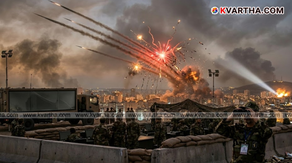  Iron Dome intercepting missiles over Jerusalem during Iran war