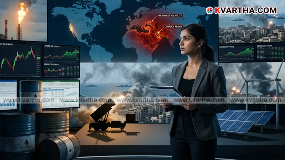  Conceptual illustration representing oil companies and banks profiting during global conflicts.