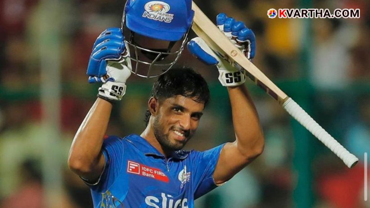  Indian cricketer Tilak Varma in action