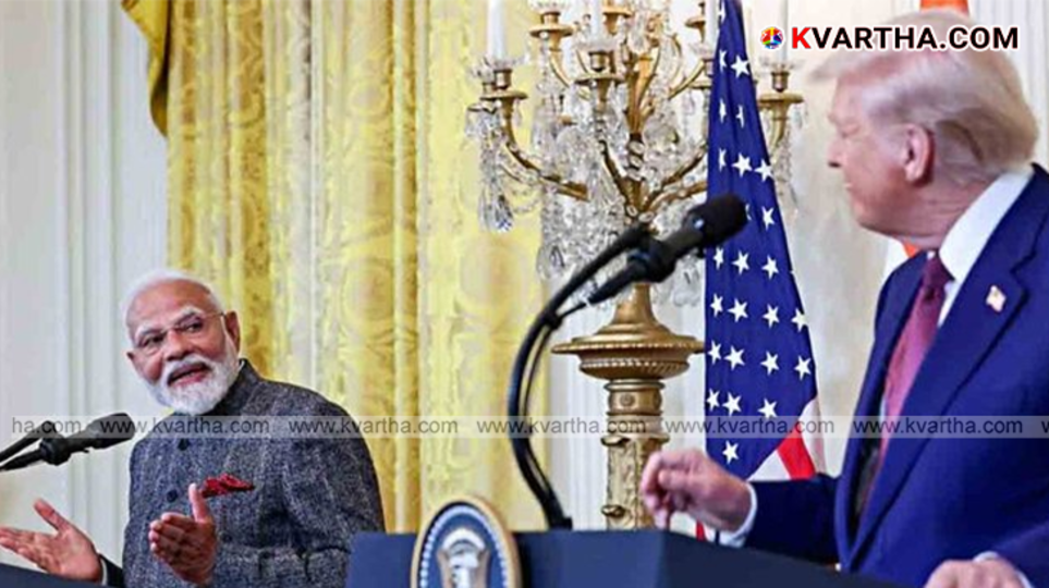 Prime Minister Modi and US President Trump together