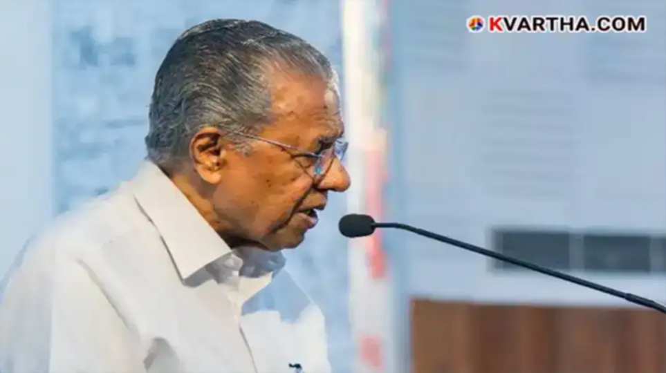 Kerala Chief Minister Pinarayi Vijayan delivering a press statement in Thiruvananthapuram