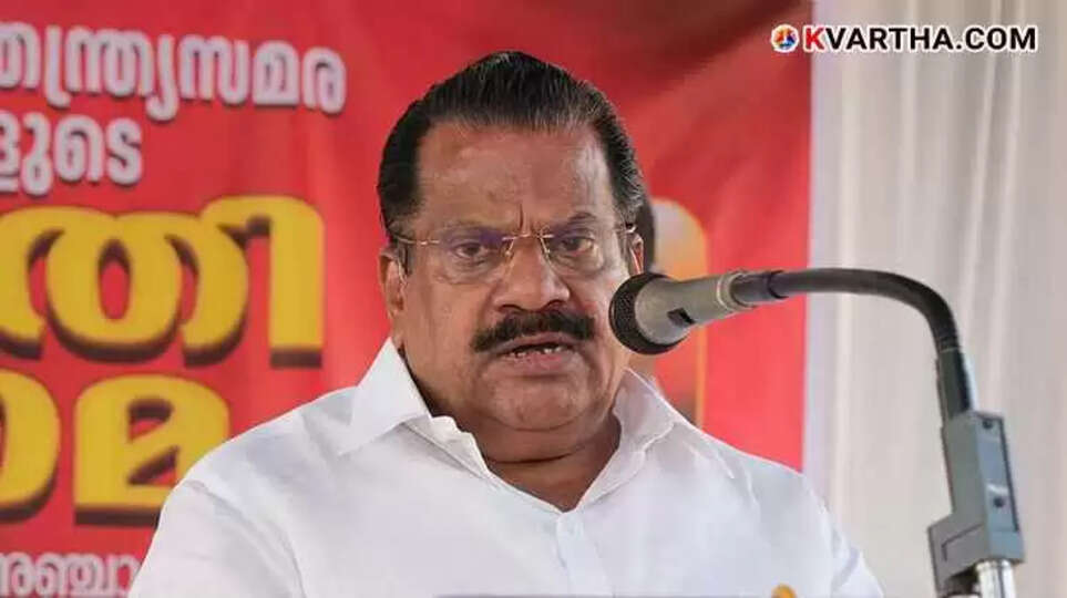E P Jayarajan speaking to public.