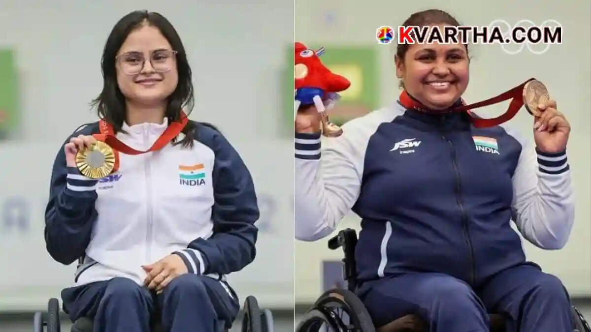 Image of Mona Agarwal and Avani Lekhara winning medals at Asian Para Games 2026
