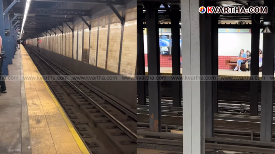 Unhygienic conditions inside New York subway station.
