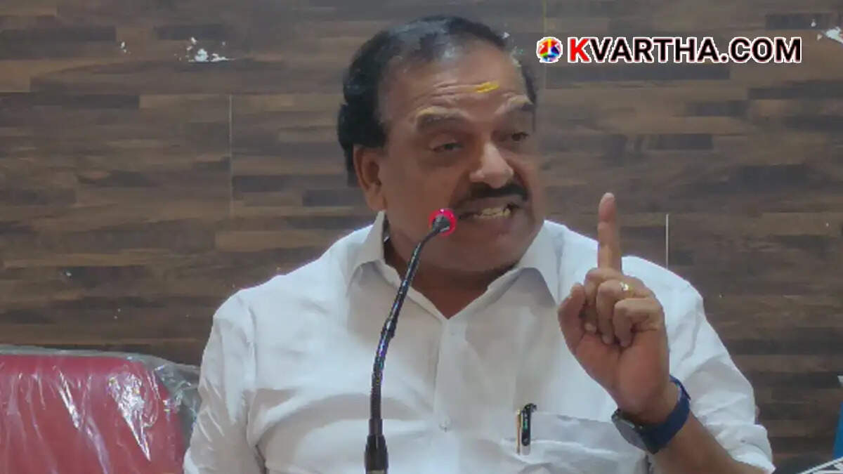Representational image of BJP leader PK Krishnadas addressing a press conference in Kannur