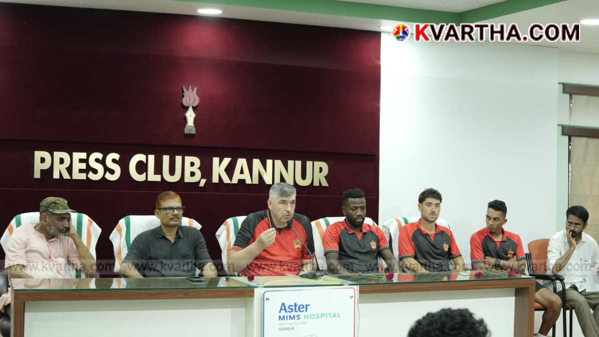  Image reflecting Kannur Warriors FC press meet and football training in Kerala