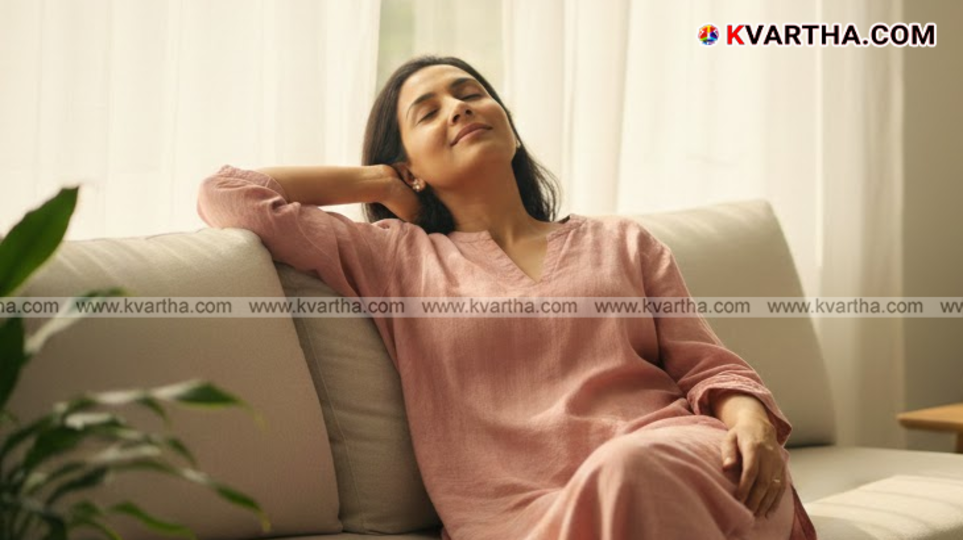 A person taking a short, healthy nap on a sofa or chair.