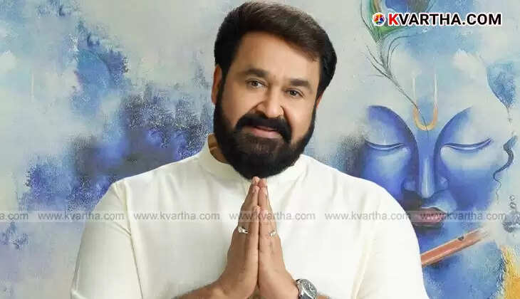 Malayalam actor Mohanlal smiling and posing for a picture.