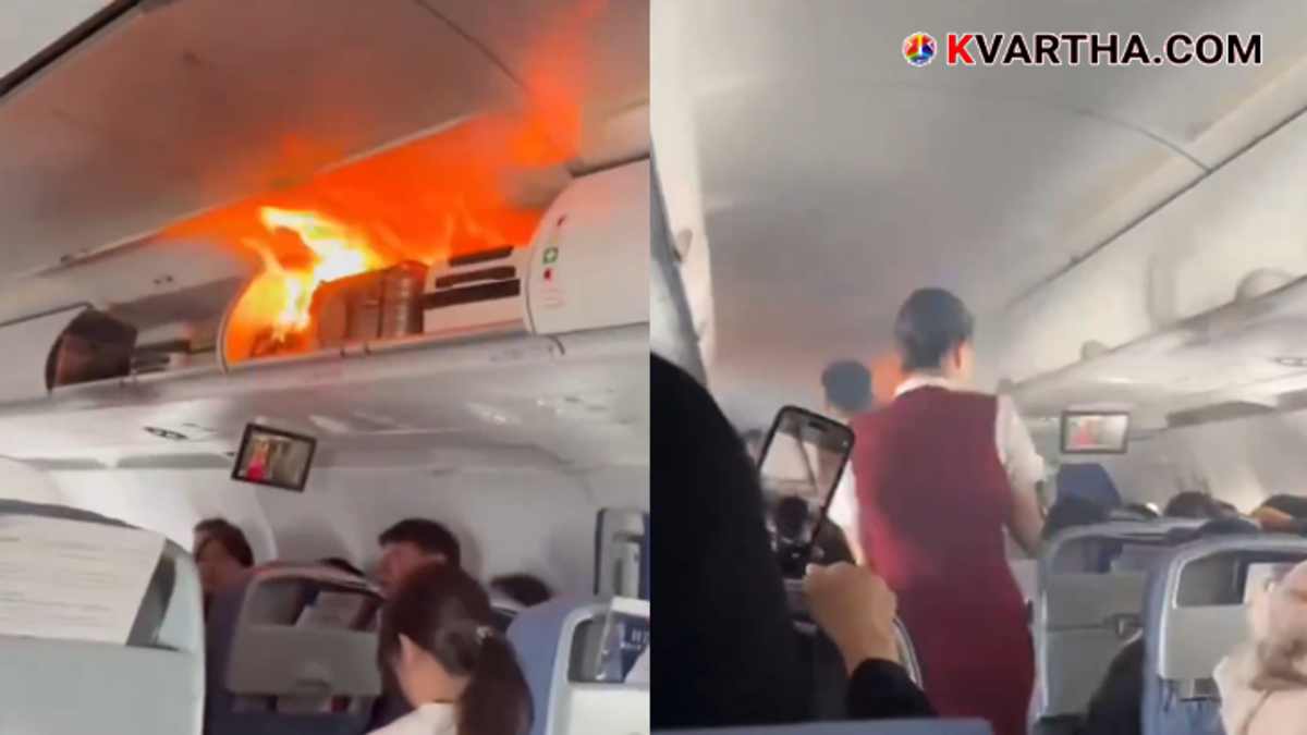 Air China flight emergency landing due to battery fire
