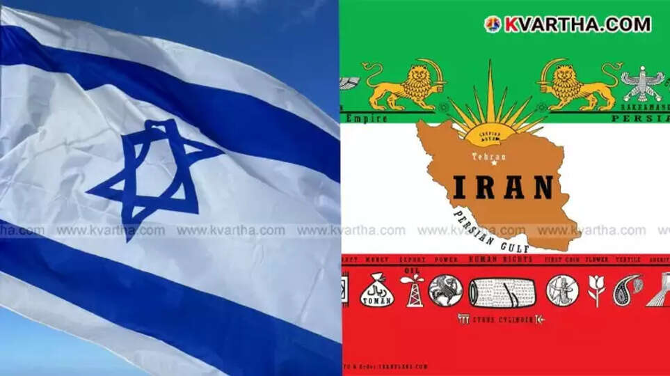 Military equipment and soldiers representing the armed forces of Israel and Iran in a standoff.