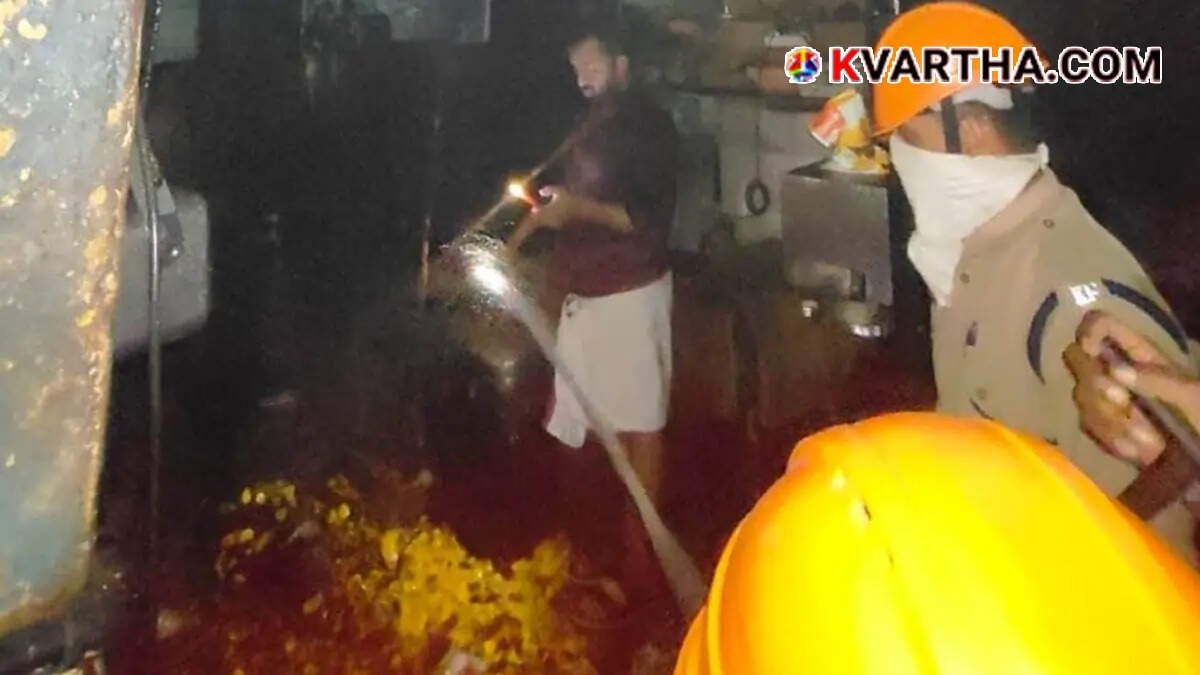  Conceptual image of a fire accident at a local stall
