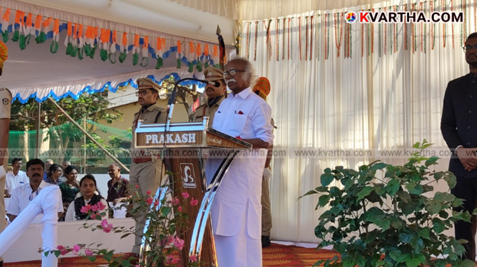 Minister Ramachandran Kadannappally attending a public function.