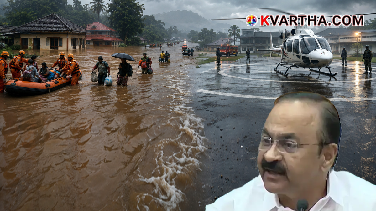 Representational image of a helicopter and political controversy in Kerala
