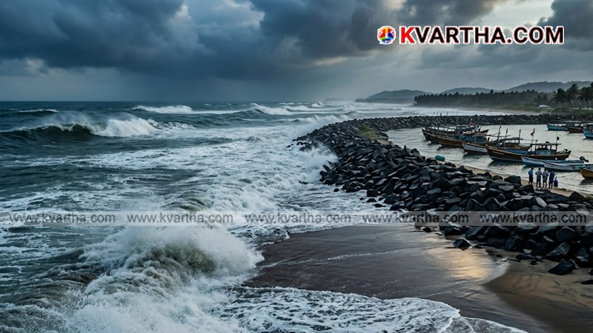 Representational image reflecting Kallakkadal swell surge and high waves along Kerala coast