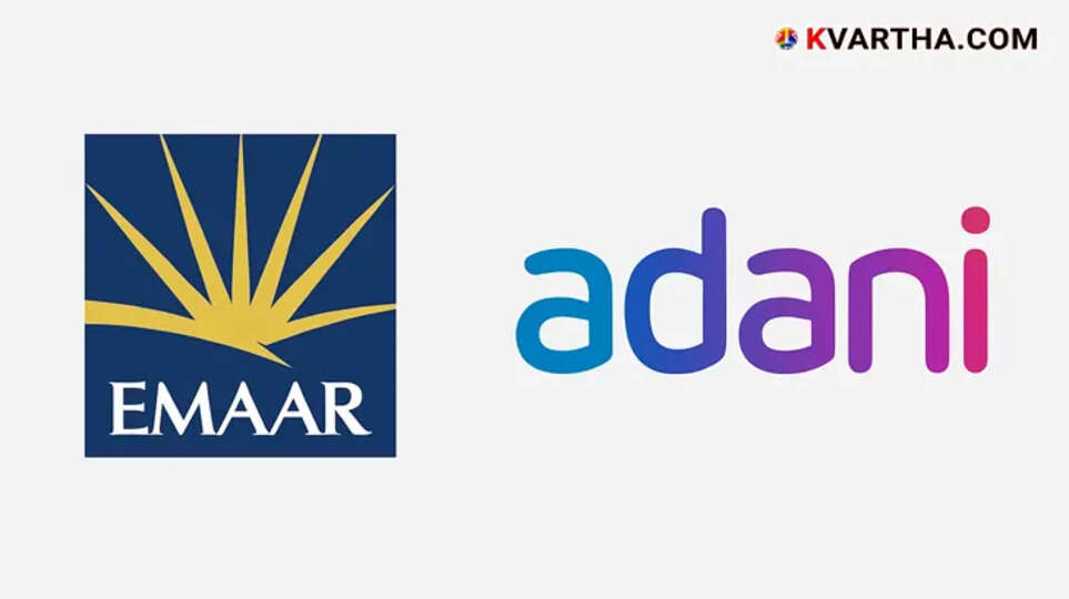 Emaar Properties and Adani Group logos.