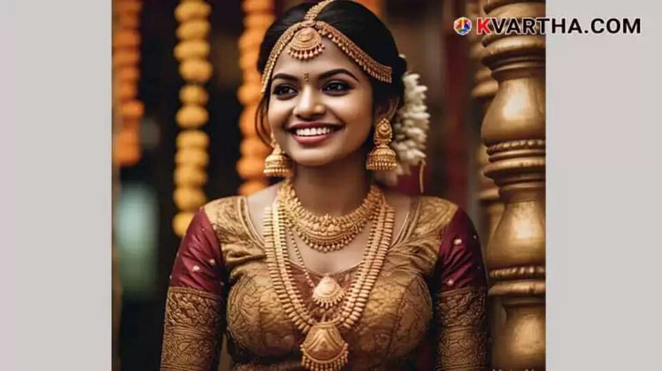 Bride Representing Gold Rate March 07 Kerala
