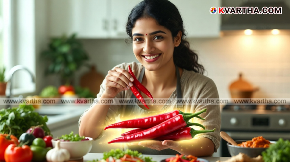 A symbolic visual about the health benefits of spicy food and chili peppers.&nbsp;