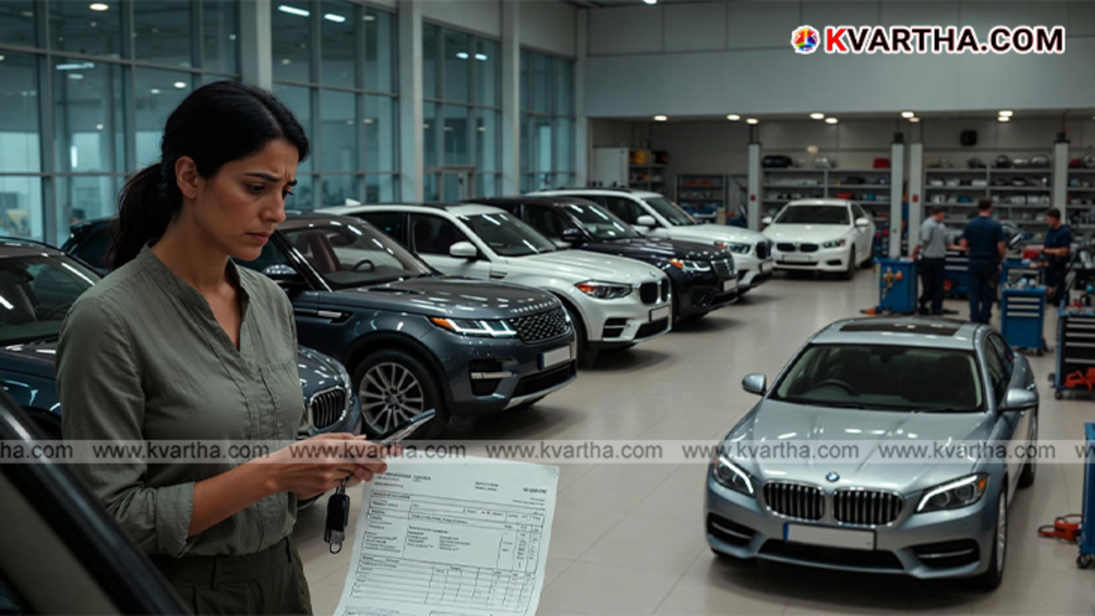  Luxury car being serviced in a professional garage