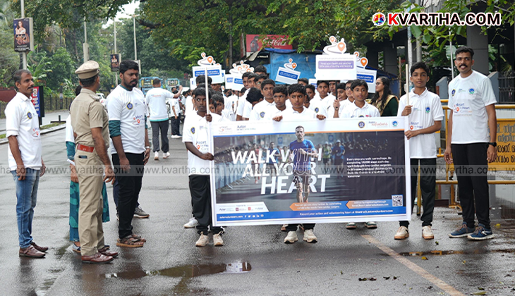 Crowd participating in Aster MIMS Walkathon in Kannur