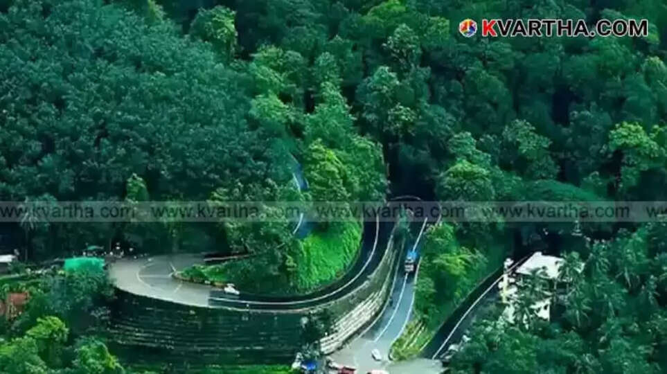 Traffic disruption at Thamarassery Pass.