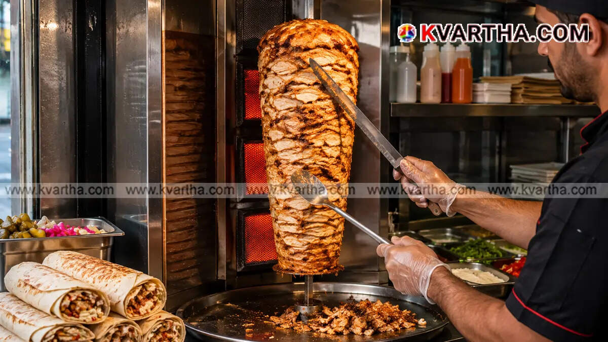 Representation of Shawarma preparation