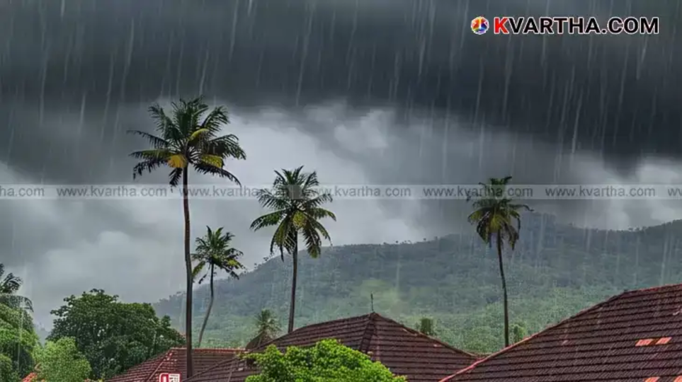 Heavy rain in Kerala, monsoon season