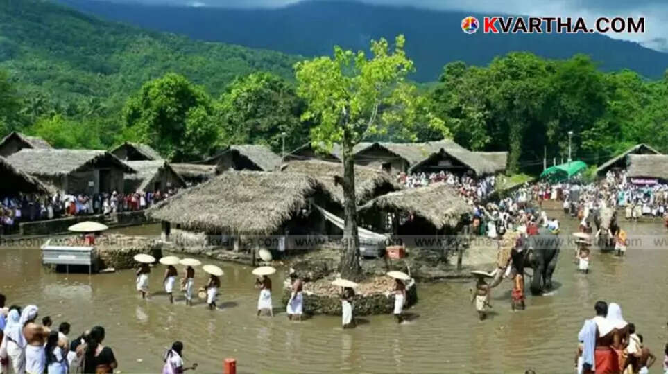 Kottiyoor Vysakha Mahotsavam temple decorated for festival