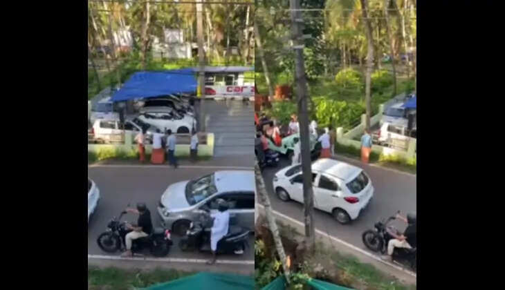 A photograph showing the victims of the attack being taken to a hospital in Tanur.